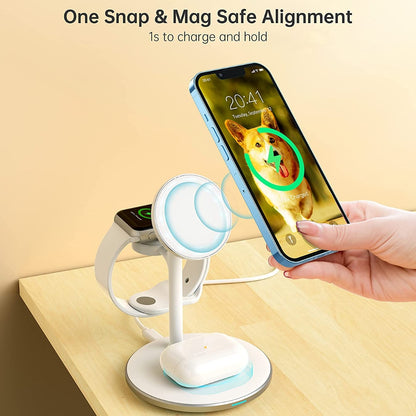 3 in 1 Wireless Charging Station for iPhone, Apple Watch, and AirPods