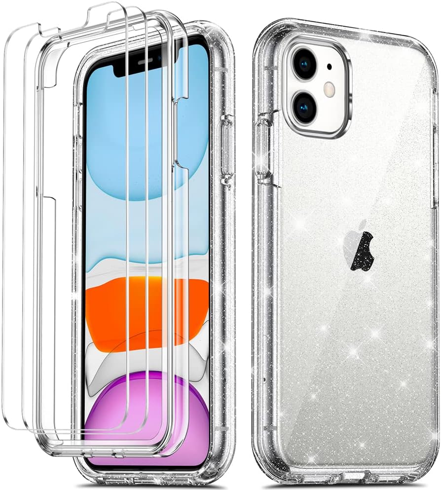 iPhone 11 Case with x 2 Tempered Glass Screen Protector