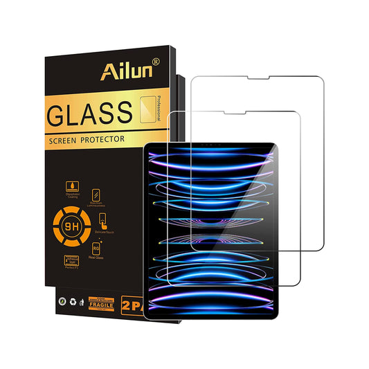 Ailun [2 Pack] Screen Protector for iPad Pro 12.9 Inch Display [2022 & 2021 & 2020 & 2018 Release] Tempered Glass