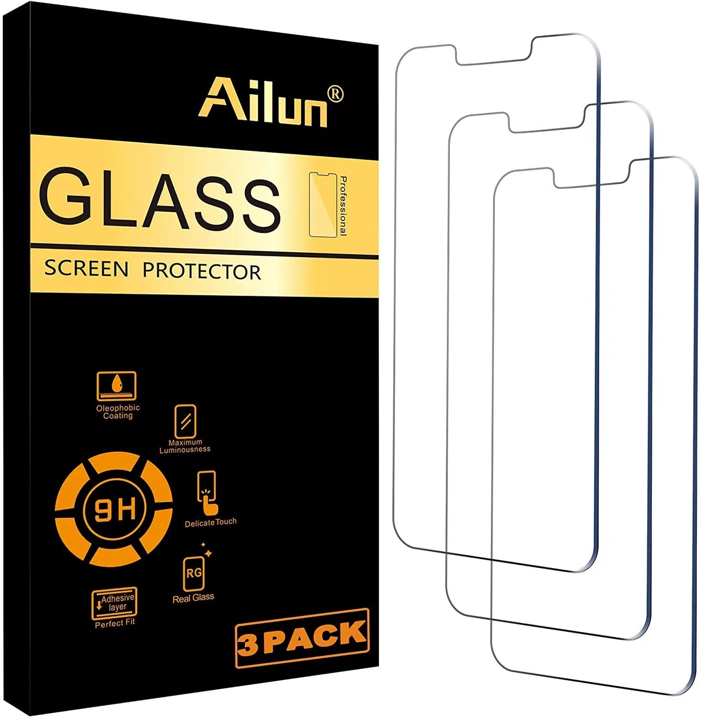 Glass Screen Protector Compatible for iPhone XS Max & iPhone 11 Pro Max 3 Pack